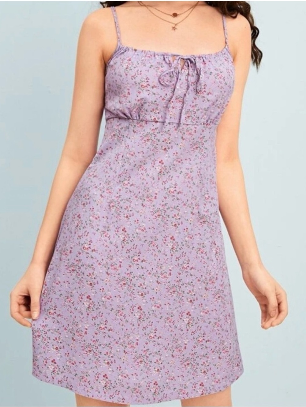 John Galt Brandy Melville Milkmaid Mini Sundress X/S tie front